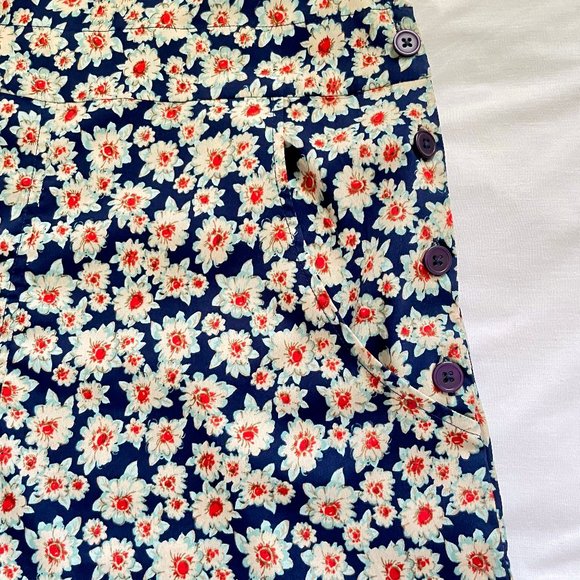 SOLD - Gorgeous Band of Gypsies Floral Overalls (Shorteralls) in Size Medium - Picture 3 of 8